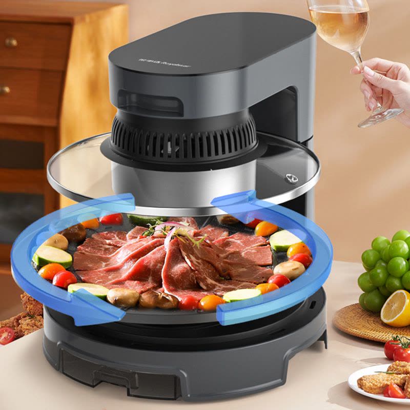 榮事達RS-AF1283D空氣炸鍋 遠紅外免翻面，5.5L大容量家用料理神器